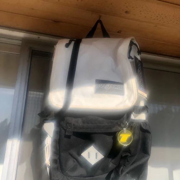 JanSport Hatchet Black and White Classic Backpack(New)